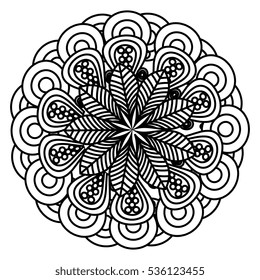 mandala art decorative icon