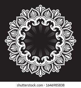 mandala art design. with attractive and beautiful flower decorations. yoga template. Indian, Arabic, Islamic, Turkish.