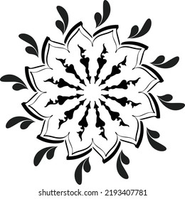 Diseño de arte Mandala en círculo. Diseño mandala simple floral mandala arte bello arte mandala