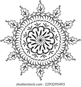 Diseño de arte Mandala en círculo. Diseño mandala simple floral mandala arte bello arte mandala	