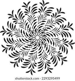 Diseño de arte Mandala en círculo. Diseño mandala simple floral mandala arte bello arte mandala	