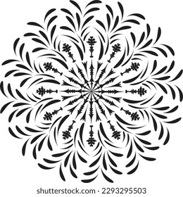 Diseño de arte Mandala en círculo. Diseño mandala simple floral mandala arte bello arte mandala	