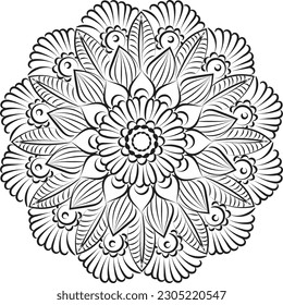 Mandala Art design in circle. Simple mandala design floral mandala art beautiful mandala artwork