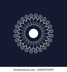 Mandala Art Design im Kreis. Einfaches mandala design florale mandala Kunst, schöne mandala kunst Vektorgrafik