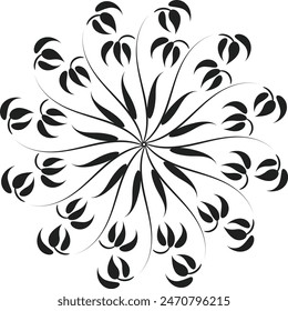 Diseño de arte Mandala en círculo. Simple mandala diseño floral mandala arte hermoso mandala arte