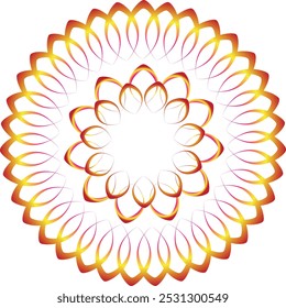 Mandala Design de arte em círculo. Simples mandala design floral mandala arte bela mandala arte Pro Vetor