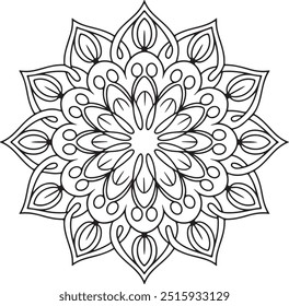 Mandala Diseño de arte en Ilustración vectorial circular