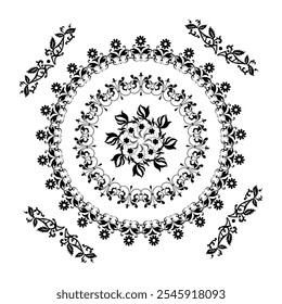 Diseño de arte mandala en ilustrador