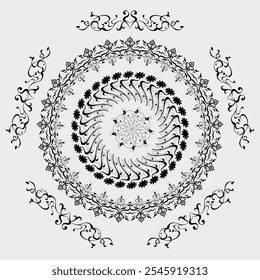 Mandala art design in illustrator