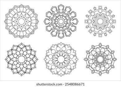 Design de arte Mandala em formato de vetor impressionante
