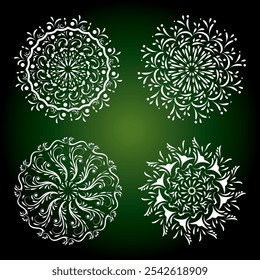 Projeto de arte Mandala. Mandala vetor arte. Mandalas vetor branco projeto padrão. 