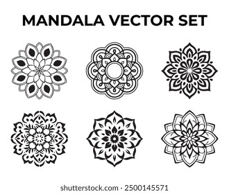 Mandala art design. vector set