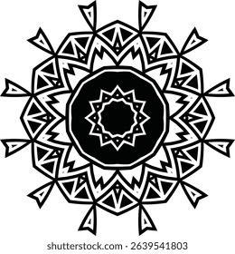 Mandala Art Designs Circular Pattern in Form of Mandala With Flower for Henna, Mehndi, Tattoo, Decoration Decorative Ornament in Ethnic Oriental Style.