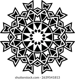 Mandala Art Designs Circular Pattern in the Form of a Mandala Decorative Ornament in Ethnic Oriental Style.