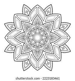 Mandala art draws hand patterns for Art on the wall. Coloring book Lace pattern Tattoo print Design for a wallpaper Paint shirt and tile Stencil Sticker Design Cards Textured Decorative ornament