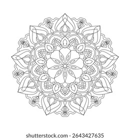 Mandala art. Floral pattern on white background. Luxury and classy. Make a coloring book, cover, meditation, yoga for adults, teens and kids. Vector art.