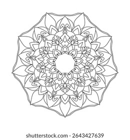 Mandala art. Floral pattern on white background. Luxury and classy. Make a coloring book, cover, meditation, yoga for adults, teens and kids. Vector art.