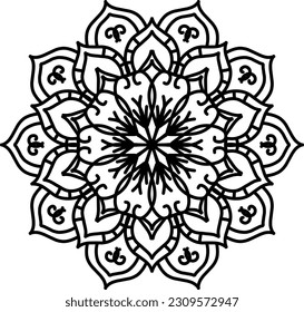 mandala, art, flower, abstract, design, ornament, decoration, ethnic, pattern, element, indian, floral, henna, vector, decorative, illustration, round, background, meditation, circle, ornate, ornament