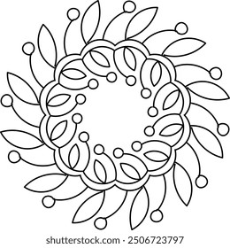 Mandala Art. Flower Line Art for tattoo design and coloring pages
