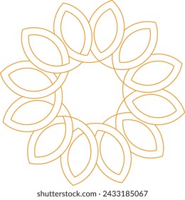Mandala Art with golden gradient style, ornament, circle, vintage, royal, traditional,