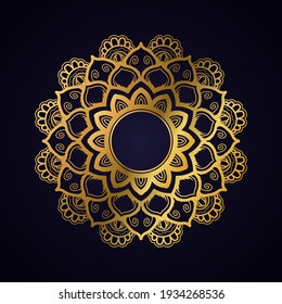 mandala art golden illustration design