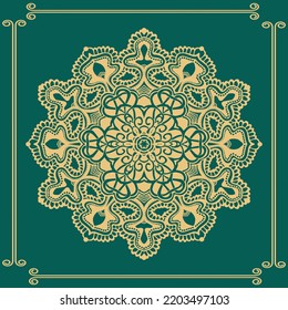 mandala art golden illustration design, 
Dot mandala for acrylic painting. Spot painting point to point. Abstract design of mandala in dot paint style ethnic round ornament. Hand-drawn background.