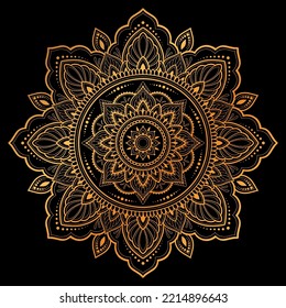 mandala art golden illustration design