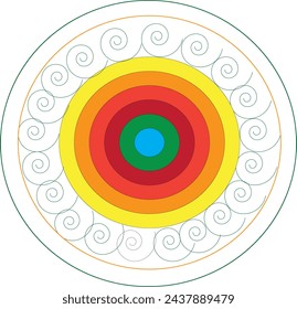Icono de arte mandala vector e ilustración