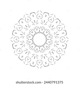 Mandala art icon vector and illustration