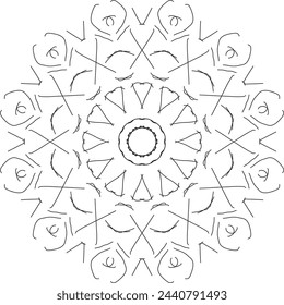 Mandala art icon vector and illustration