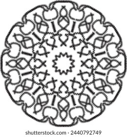 Mandala art icon vector and illustration