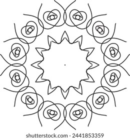 mandala art icon vector and illustration