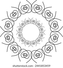 mandala art icon vector and illustration