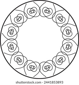 Mandala Art Icon Vektor und Illustration