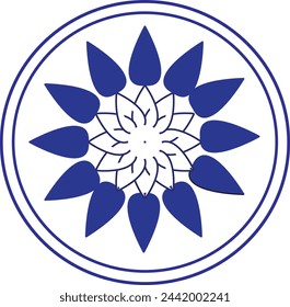 Icono de arte mandala vector e ilustración