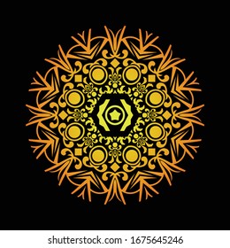 Mandala Art Illustration Vector Template