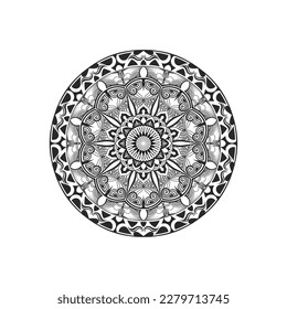 Mandala Art of Indian Folk Culture with Circle Geometric Motifs
