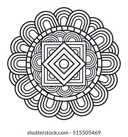 mandala art isolated icon