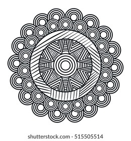 mandala art isolated icon