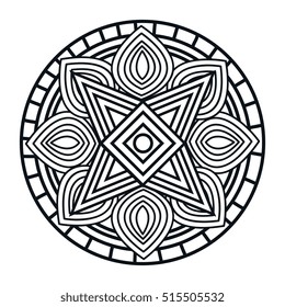 mandala art isolated icon