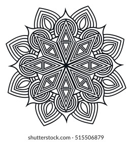 mandala art isolated icon