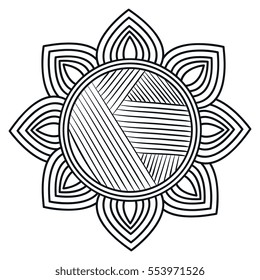 mandala art isolated icon