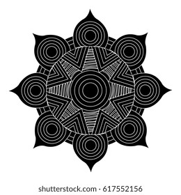 mandala art isolated icon