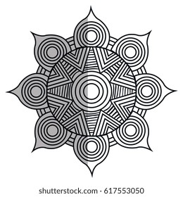 mandala art isolated icon