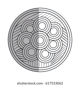 mandala art isolated icon