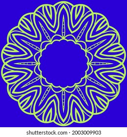Mandala Art for Kids, Meditation, Color Therapy, Adult Coloring Pages, Stress Relief and relaxation. vector illustration