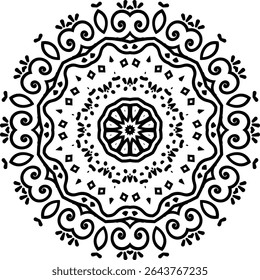 Mandala Art Kit Circular Pattern in the Form of a Mandala Decorative Ornament in Ethnic Oriental Style.
