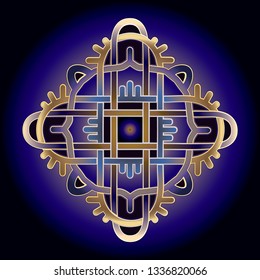 mandala art knot ornament