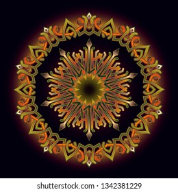 mandala art knot ornament