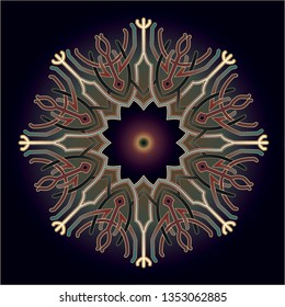 mandala art knot ornament